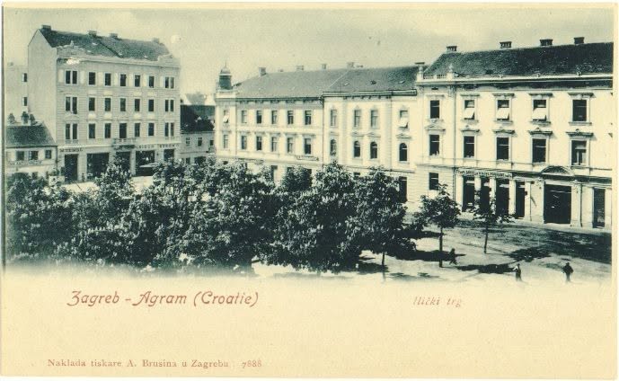 Ilički trg (Mali plac, današnji Britanski trg) 1900. godine